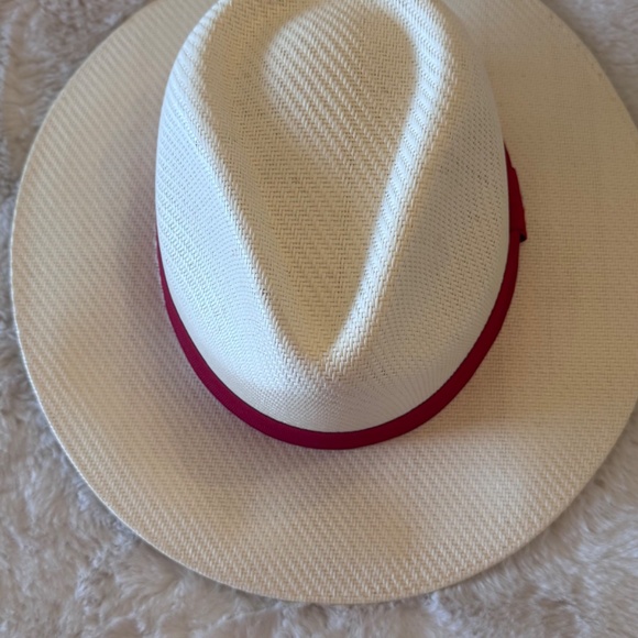 HAT Fedora / Explorer style in beige with Red head band NWOT